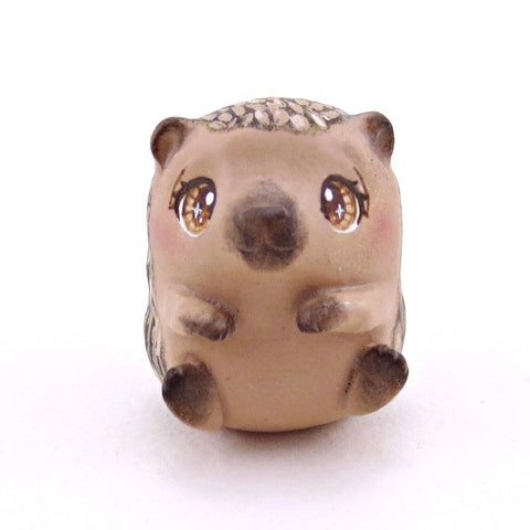 Sitting European Hedgehog Figurine - Polymer Clay Continents Collection
