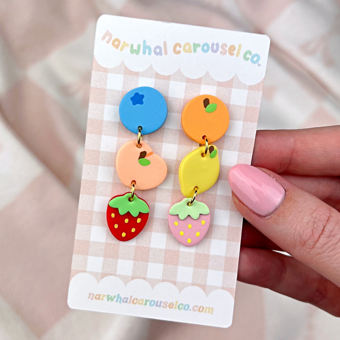 Fruity Polymer Clay Earrings