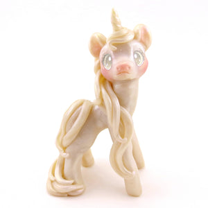 Magical Shimmer Unicorn Figurine - Polymer Clay Animals Fairytale Spring Collection