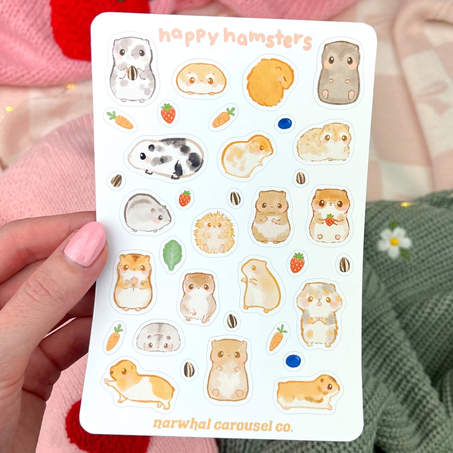 Happy Hamsters Sticker Sheet