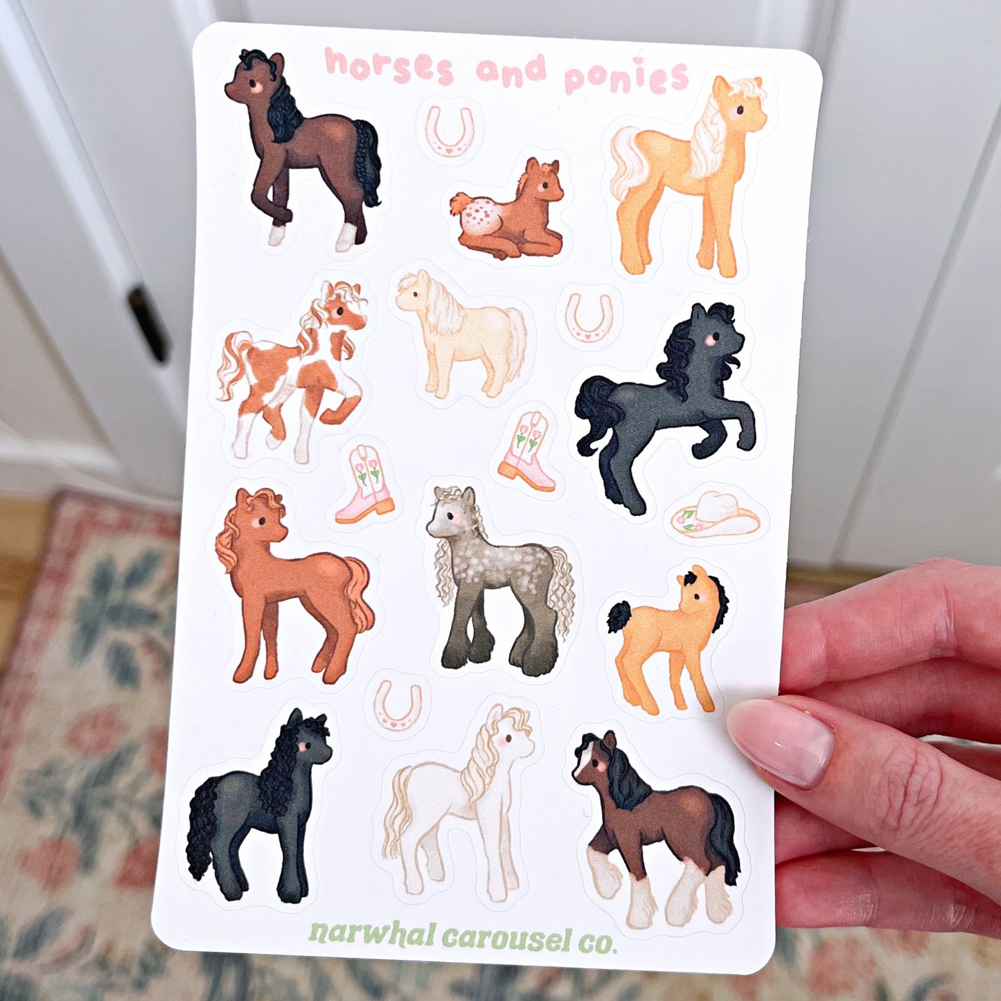 Horses and Ponies Sticker Sheet