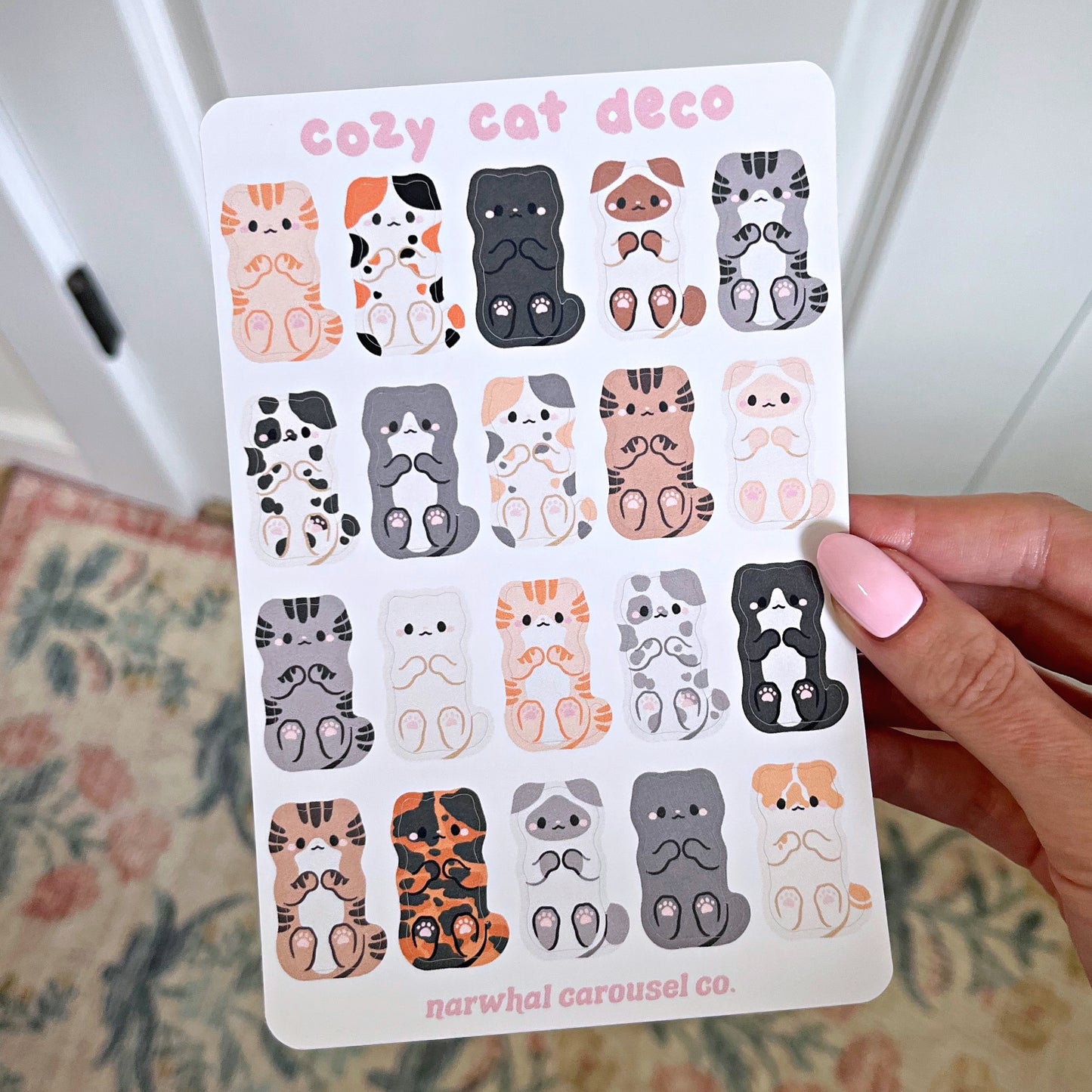 Cozy Cat Deco Sticker Sheet