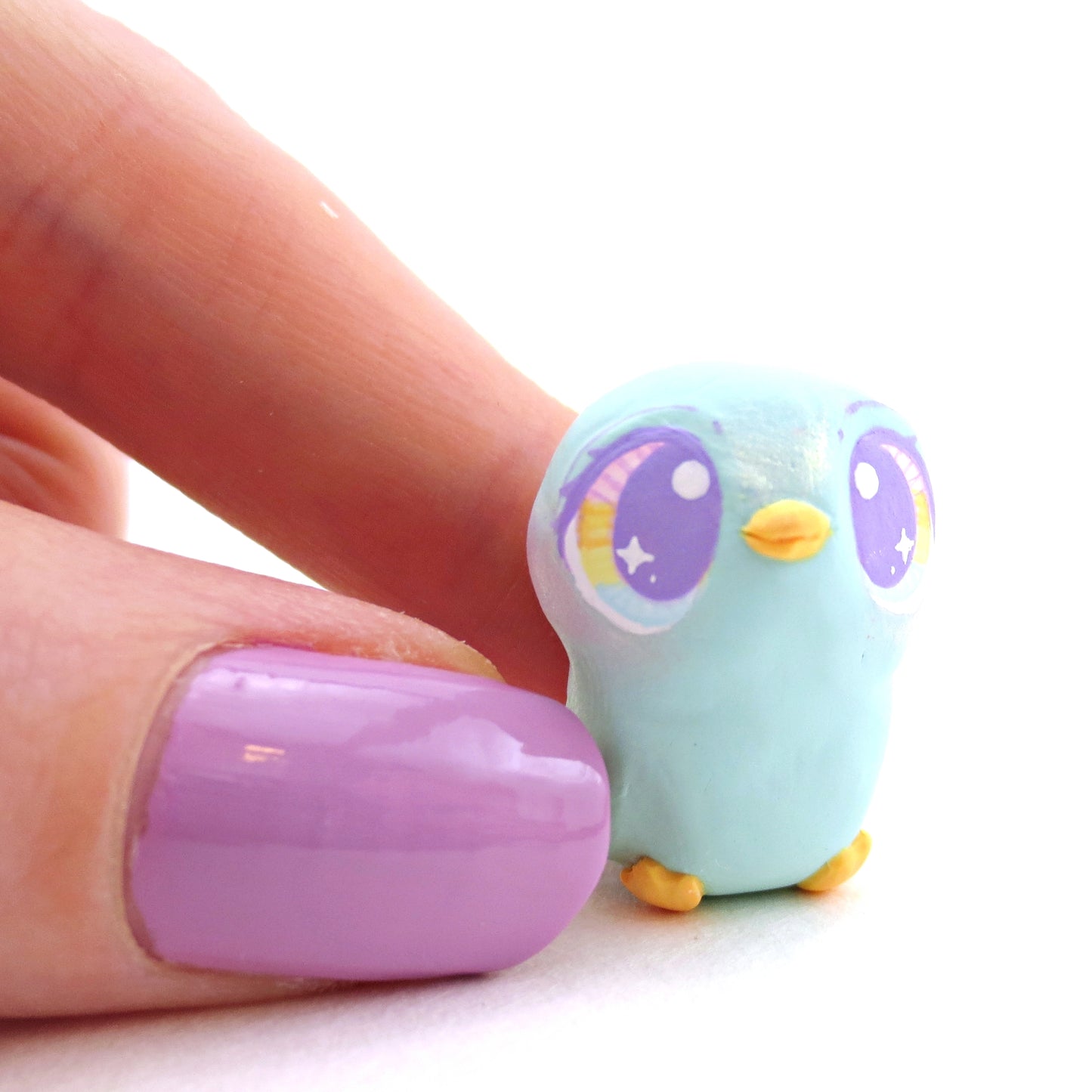 Blue Pastel Chick Figurine - Polymer Clay Spring and Easter Animals