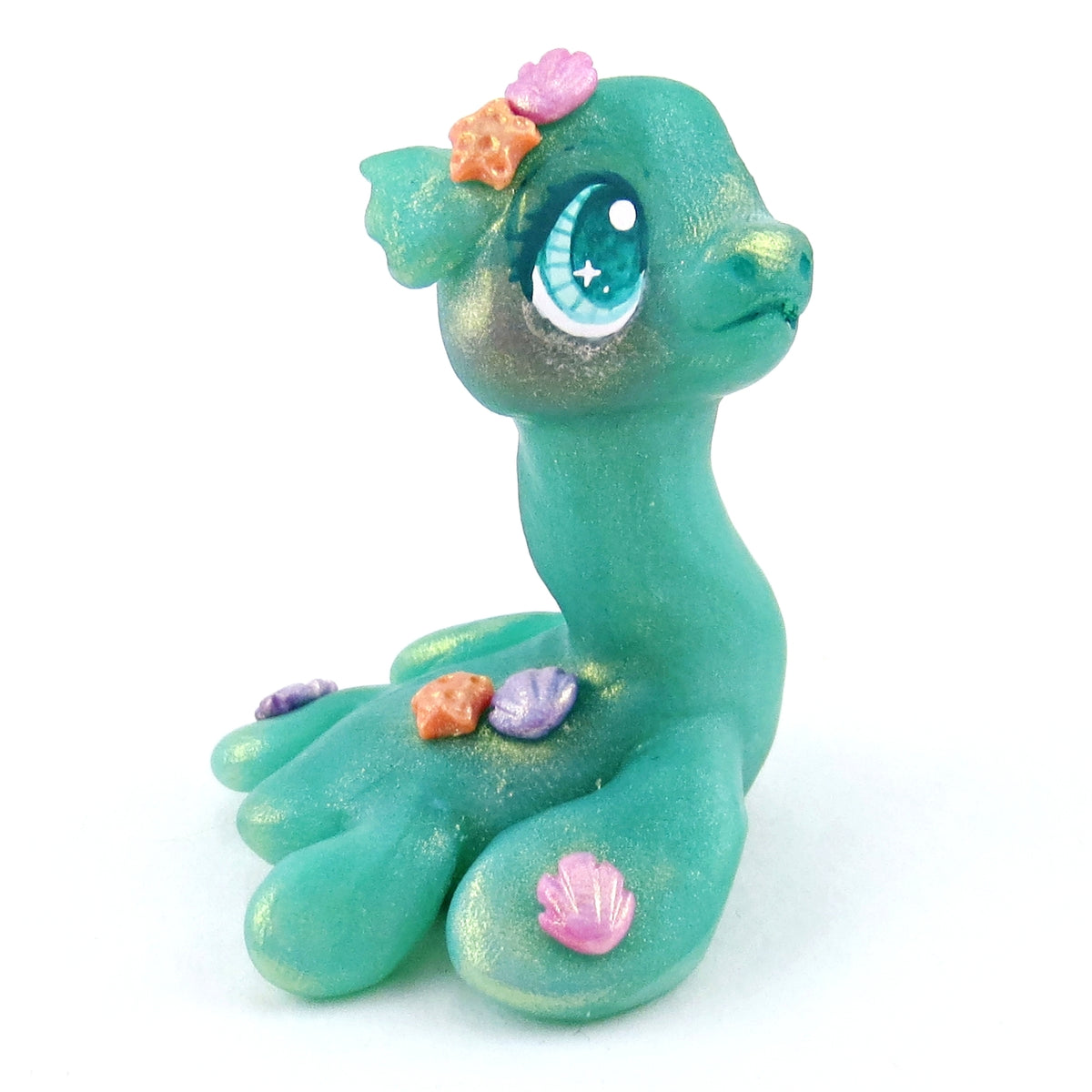 Seaglass Nessie Figurine Polymer Clay Elementals Collection