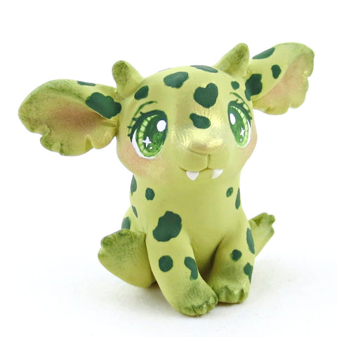 Fairytale Fall Green Goblin Puppy Figurine - Polymer Clay Fall Collection