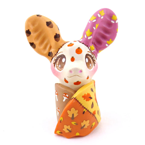 Patchwork Quilt Bat Figurine - Polymer Clay Fall Collection