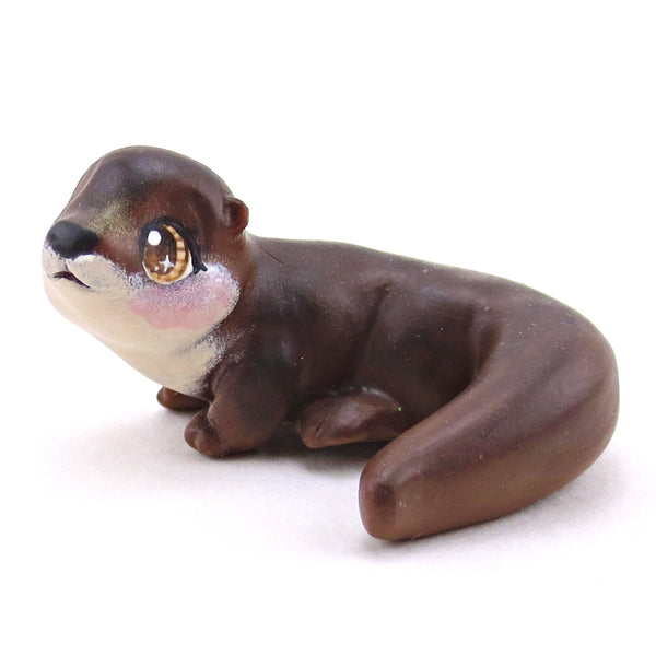 Eurasian Otter Figurine - Polymer Clay Continents Collection