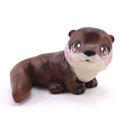 Eurasian Otter Figurine - Polymer Clay Continents Collection