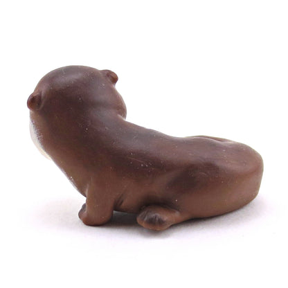 Eurasian Otter Figurine - Polymer Clay Continents Collection