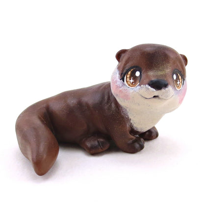 Eurasian Otter Figurine - Polymer Clay Continents Collection