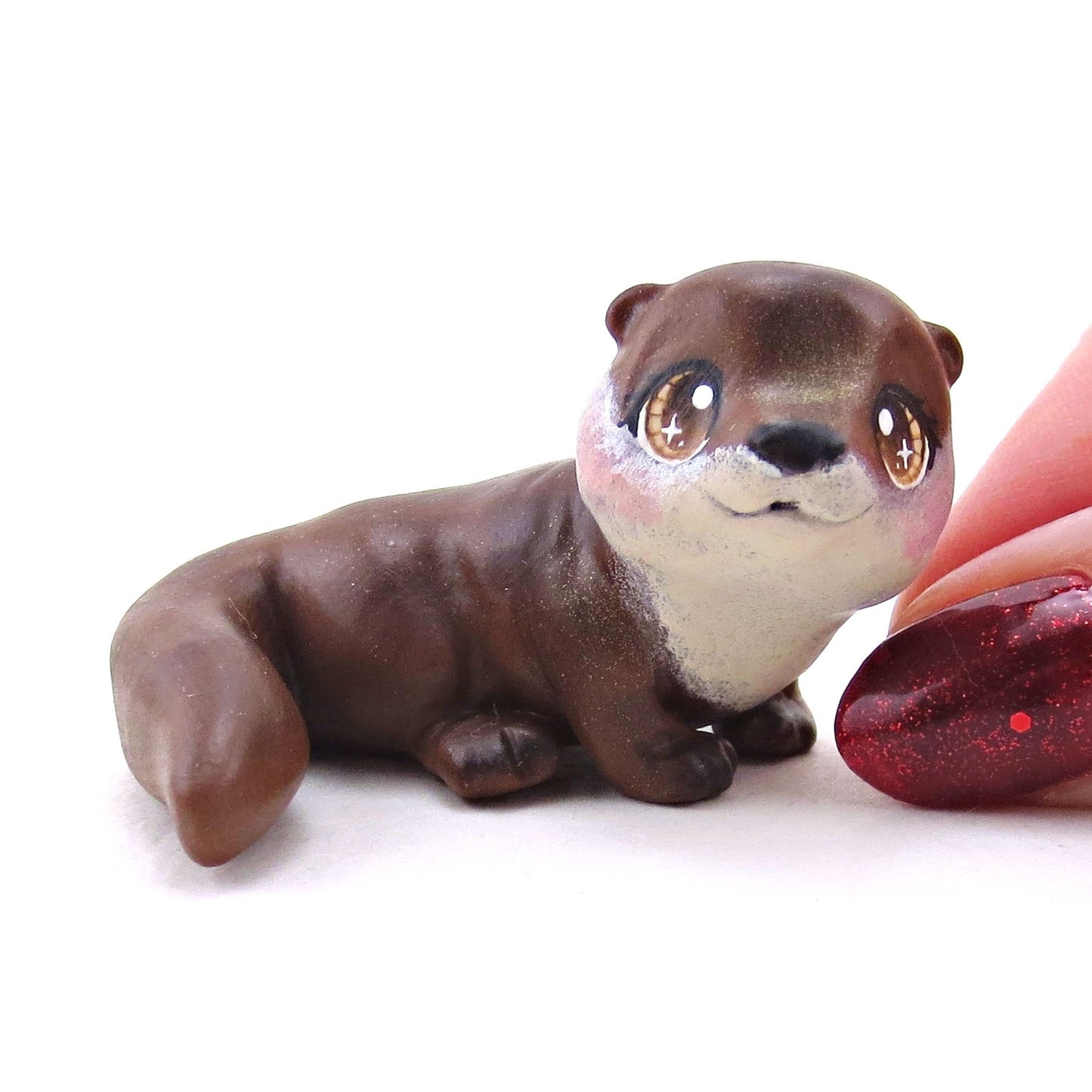 Eurasian Otter Figurine - Polymer Clay Continents Collection