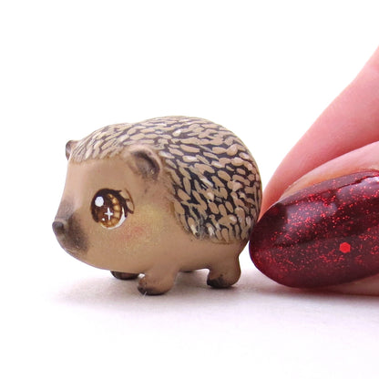 Standing European Hedgehog Figurine - Polymer Clay Continents Collection