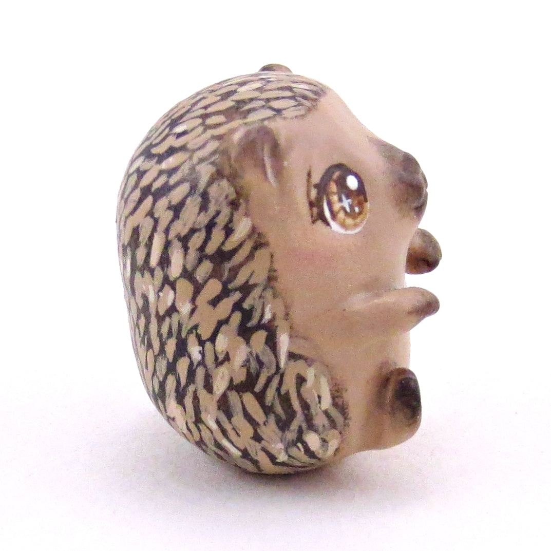 Sitting European Hedgehog Figurine - Polymer Clay Continents Collection