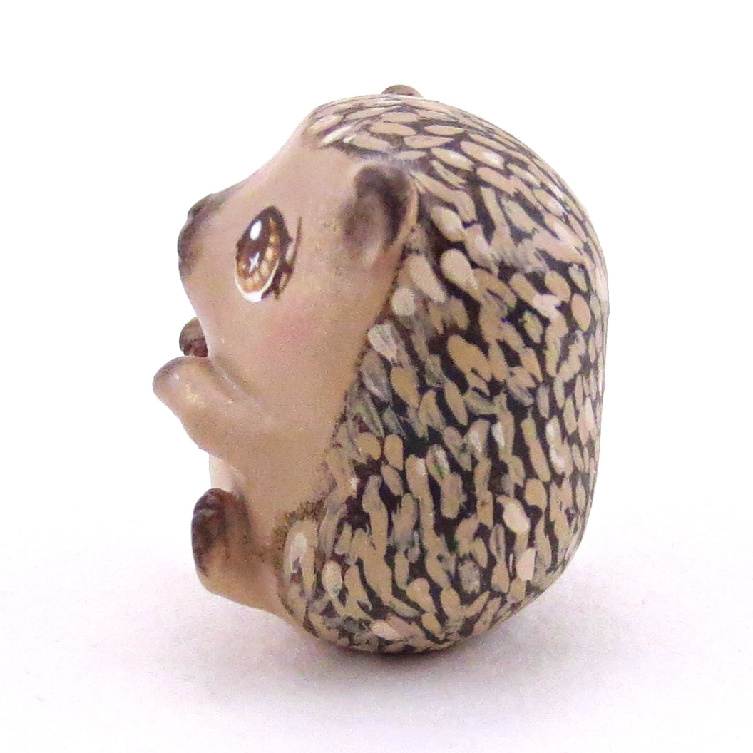 Sitting European Hedgehog Figurine - Polymer Clay Continents Collection