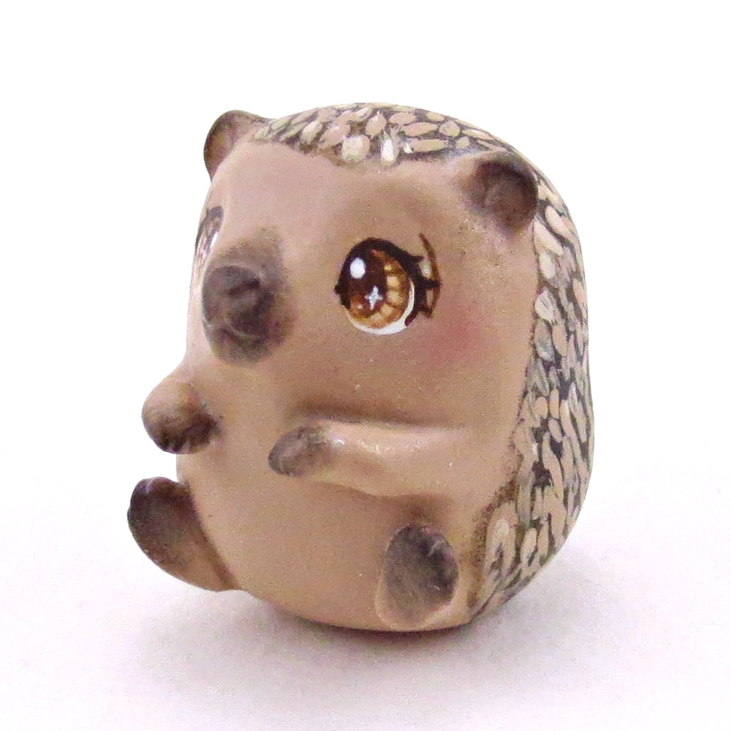 Sitting European Hedgehog Figurine - Polymer Clay Continents Collection