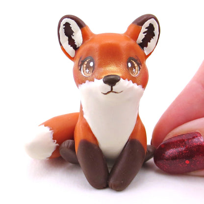 Red Fox Figurine - Polymer Clay Continents Collection