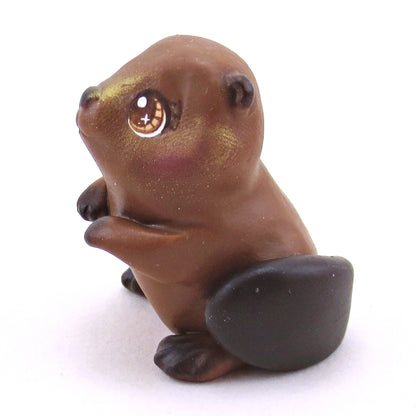 North American Beaver Figurine - Polymer Clay Continents Collection