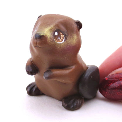 North American Beaver Figurine - Polymer Clay Continents Collection