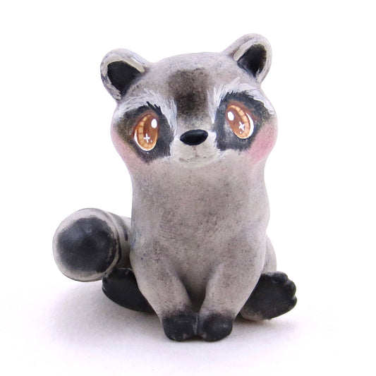 Brown-Eyed Raccoon Figurine - Polymer Clay Continents Collection