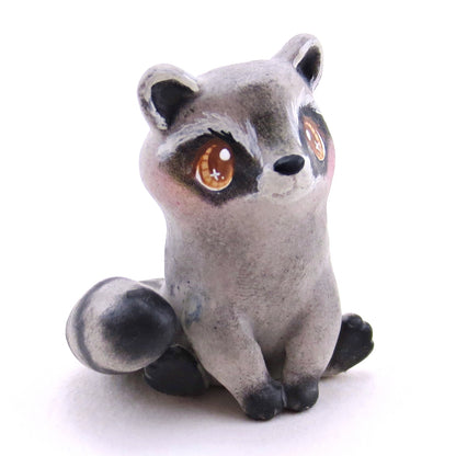 Brown-Eyed Raccoon Figurine - Polymer Clay Continents Collection