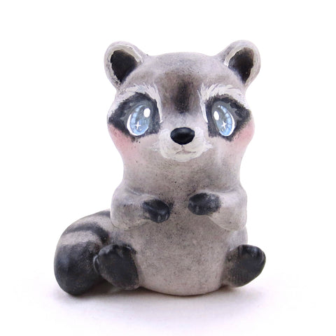 Blue-Eyed Raccoon Figurine - Polymer Clay Continents Collection