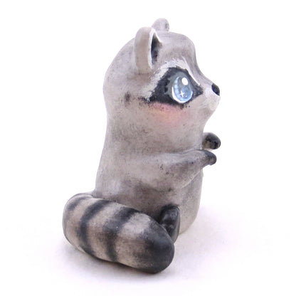 Blue-Eyed Raccoon Figurine - Polymer Clay Continents Collection