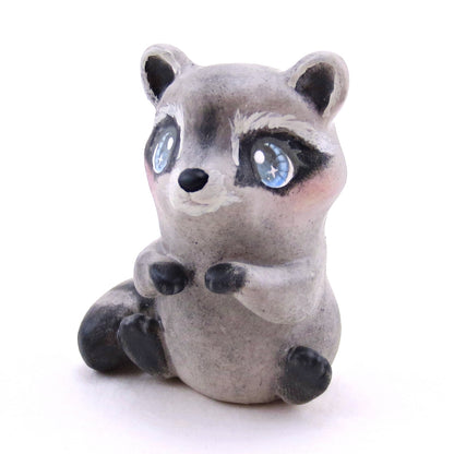 Blue-Eyed Raccoon Figurine - Polymer Clay Continents Collection