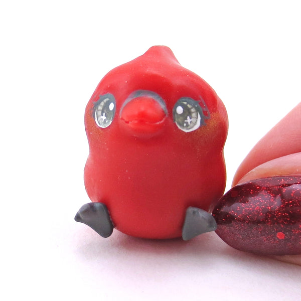 Red Cardinal Figurine - Polymer Clay Christmas Collection