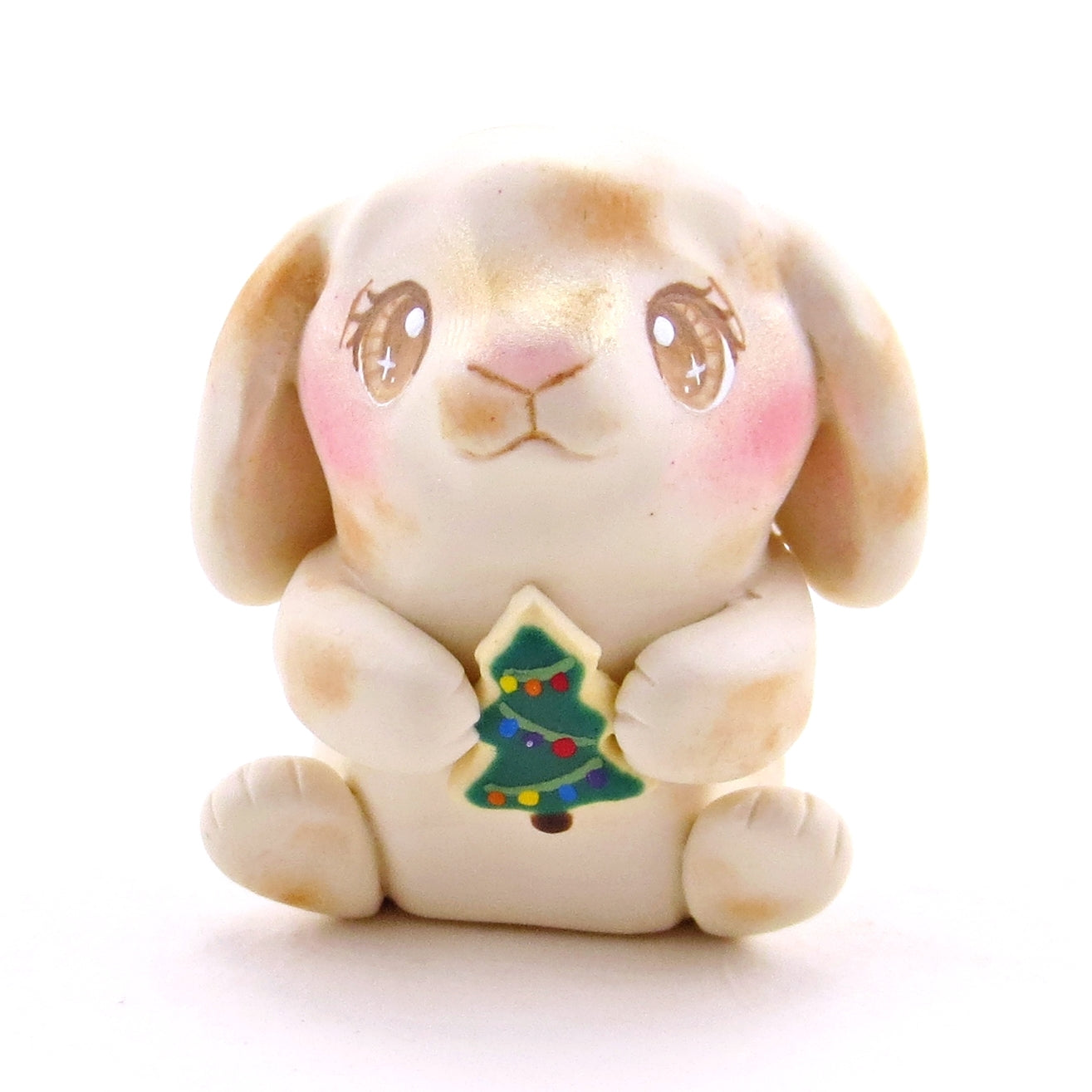 Baker Bunny with Christmas Cookies Figurine - Polymer Clay Christmas Collection