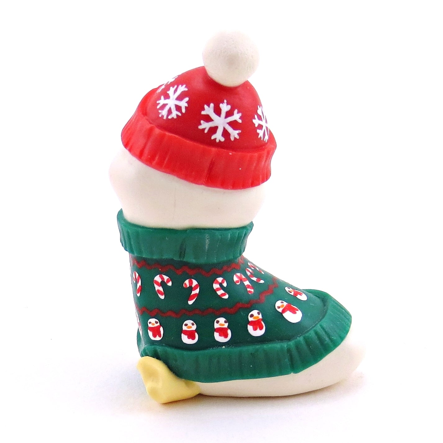 Christmas Sweater Goose Figurine - Polymer Clay Christmas Collection