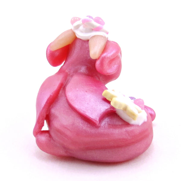 Sugar Plum Baby Dragon Figurine - Polymer Clay Christmas Collection
