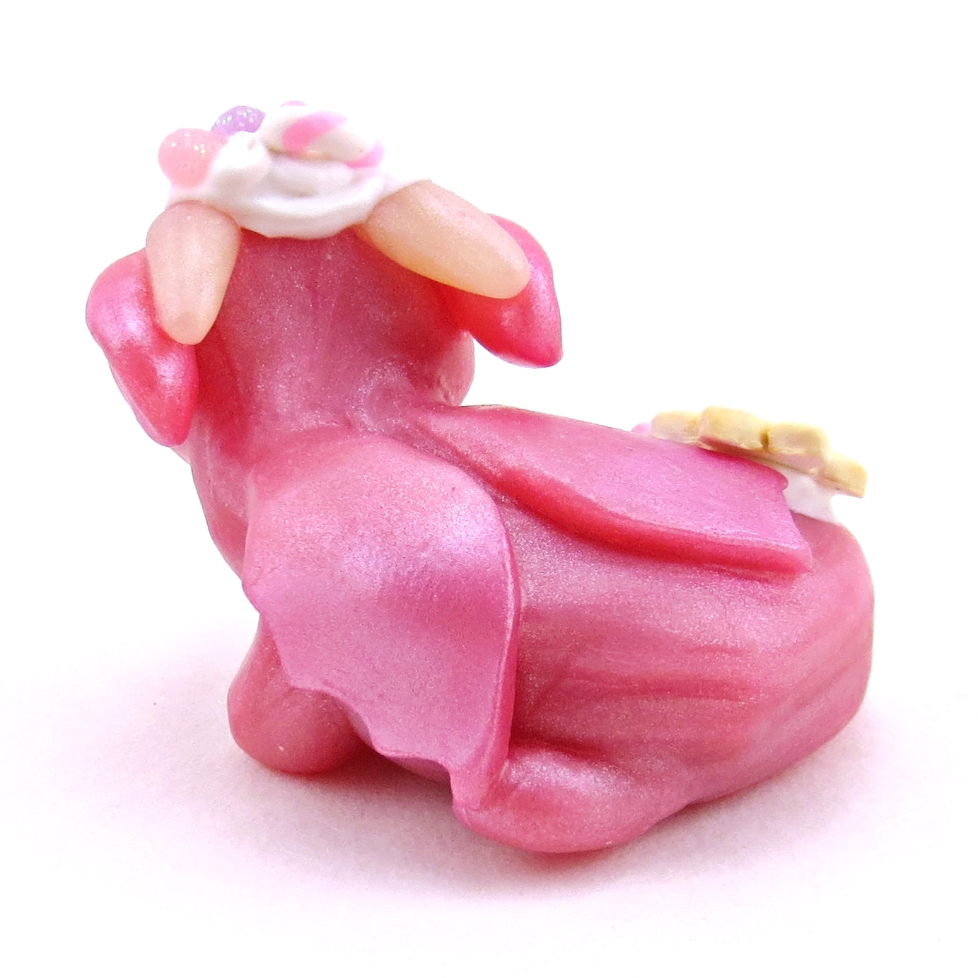 Sugar Plum Baby Dragon Figurine - Polymer Clay Christmas Collection