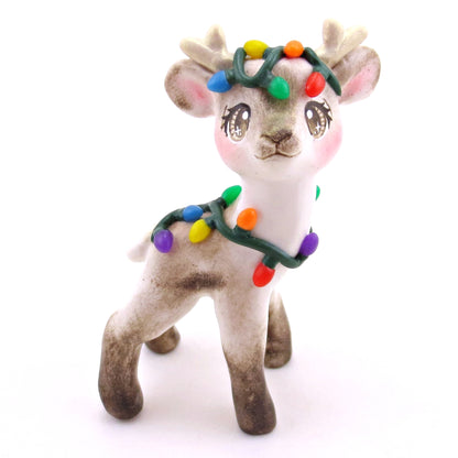 Prancer the Baby Reindeer Figurine - Polymer Clay Christmas Collection