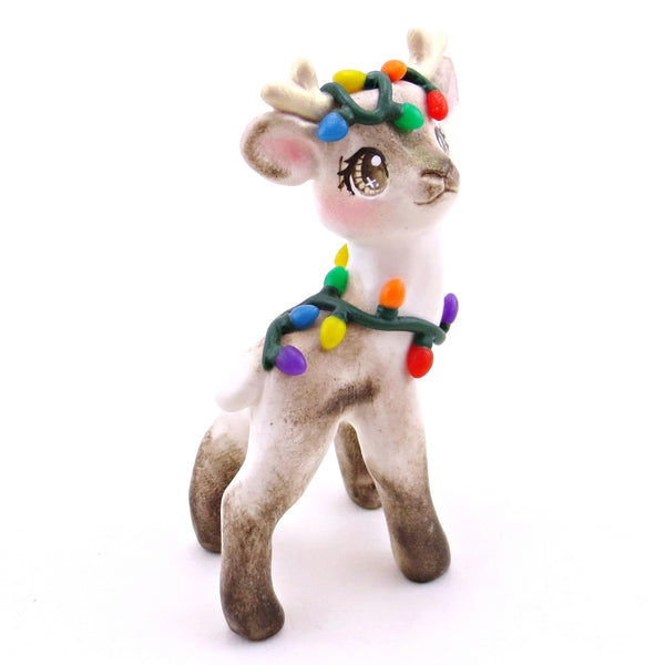 Prancer the Baby Reindeer Figurine - Polymer Clay Christmas Collection