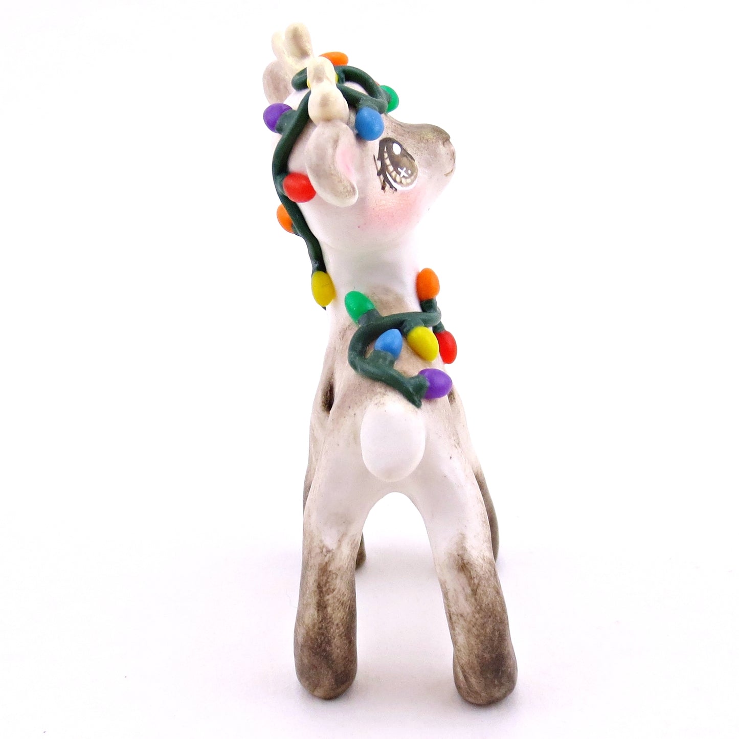 Prancer the Baby Reindeer Figurine - Polymer Clay Christmas Collection