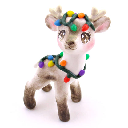 Prancer the Baby Reindeer Figurine - Polymer Clay Christmas Collection