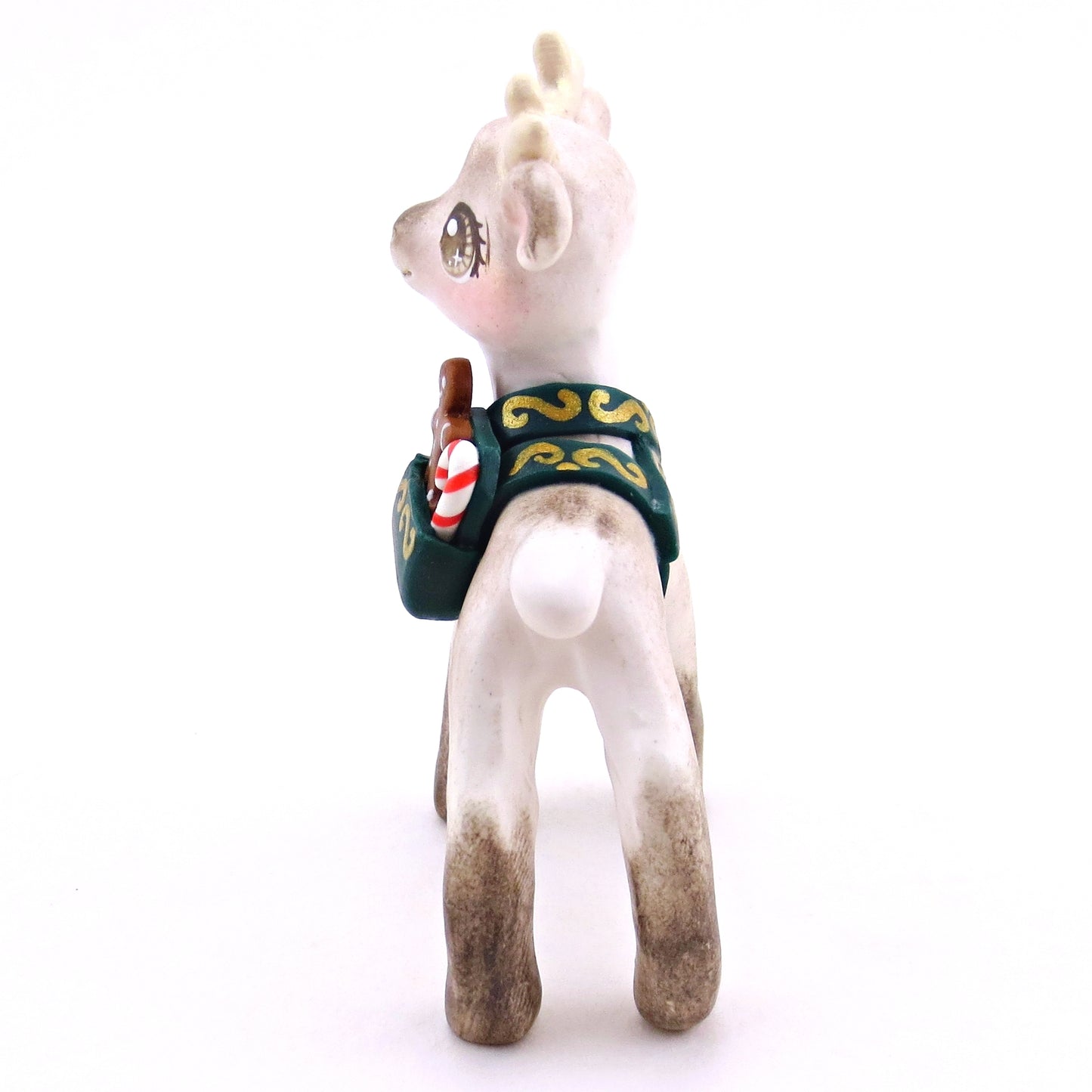 Blitzen the Baby Reindeer Figurine - Polymer Clay Christmas Collection