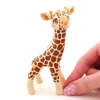 Giraffe Figurine - Polymer Clay Animals Continents Collection