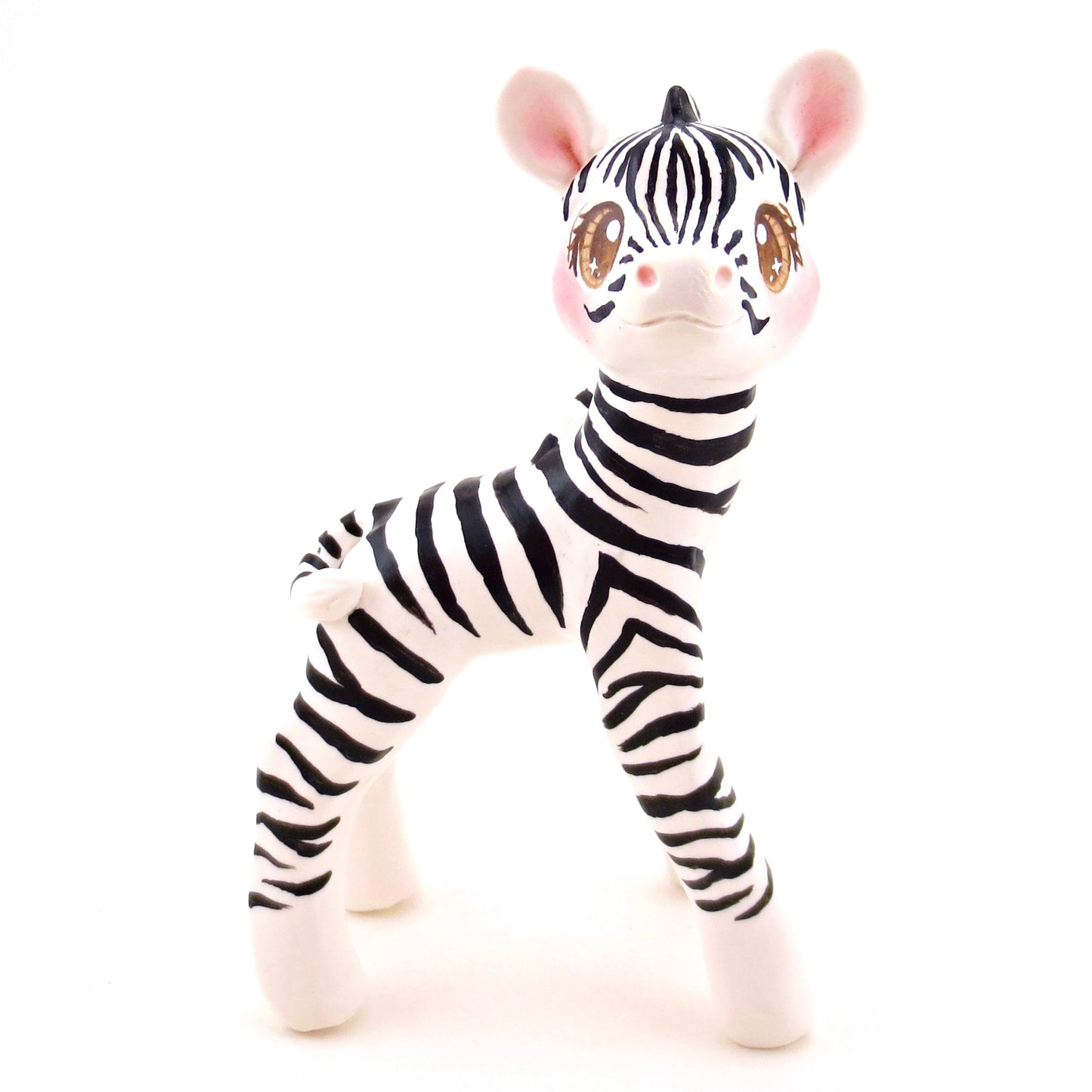 Zebra Figurine - Polymer Clay Animals Continents Collection