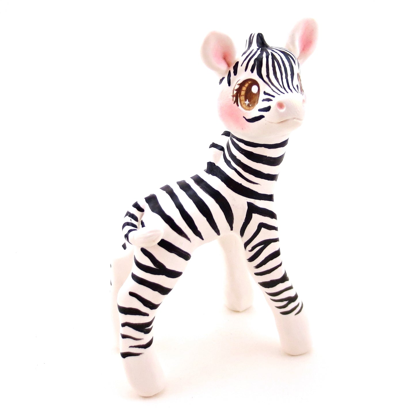 Zebra Figurine - Polymer Clay Animals Continents Collection