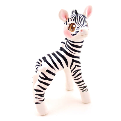 Zebra Figurine - Polymer Clay Animals Continents Collection