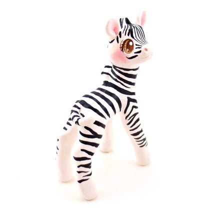 Zebra Figurine - Polymer Clay Animals Continents Collection