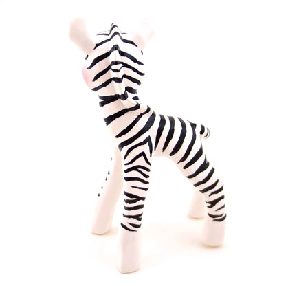 Zebra Figurine - Polymer Clay Animals Continents Collection