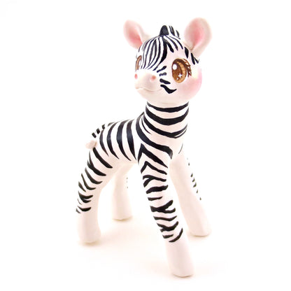 Zebra Figurine - Polymer Clay Animals Continents Collection