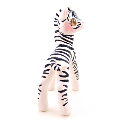 Zebra Figurine - Polymer Clay Animals Continents Collection