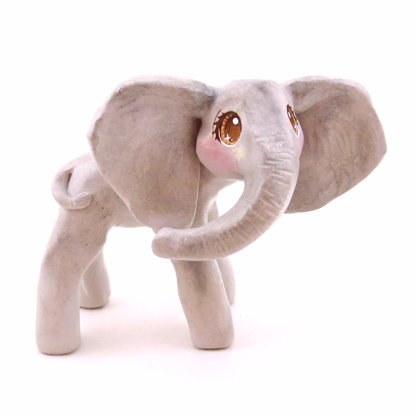 Elephant Figurine - Polymer Clay Animals Continents Collection