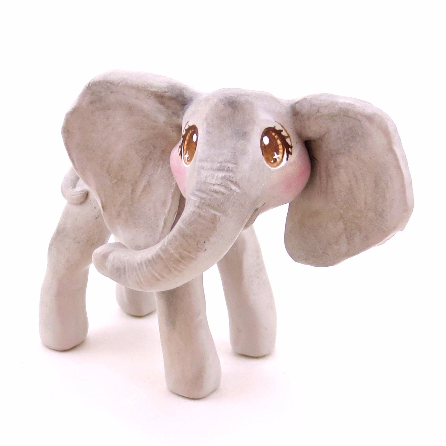 Elephant Figurine - Polymer Clay Animals Continents Collection