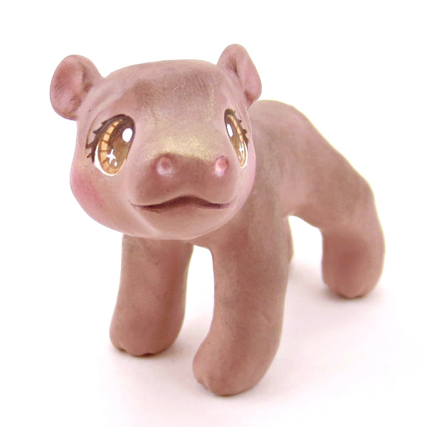 Hippopotamus Figurine - Polymer Clay Animals Continents Collection
