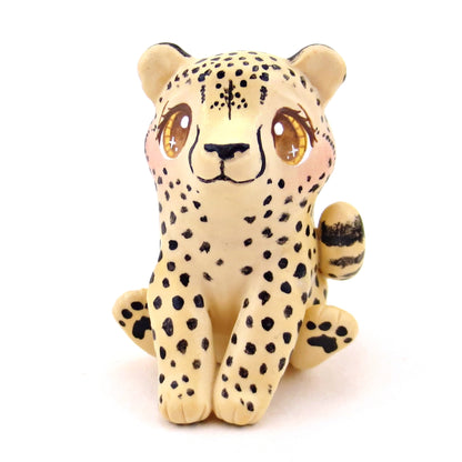 Cheetah Figurine - Polymer Clay Animals Continents Collection