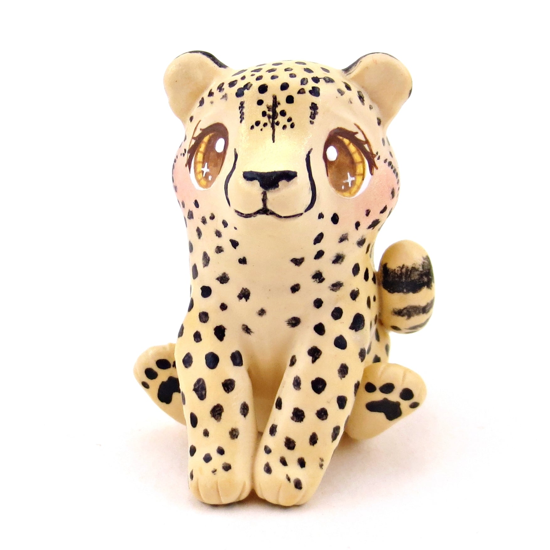 Cheetah Figurine - Polymer Clay Animals Continents Collection – Narwhal  Carousel Co.